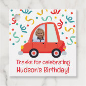 フォトカーパーソナライズされたメッセージカード フェイバータグ (正面)