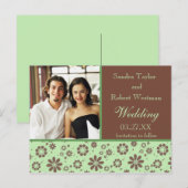フォトカー結婚ドのテンプレート 案内ポストカード (正面/裏面)