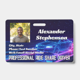 フォトカー駆動Lyft UberドライバRideshare ID バッジ