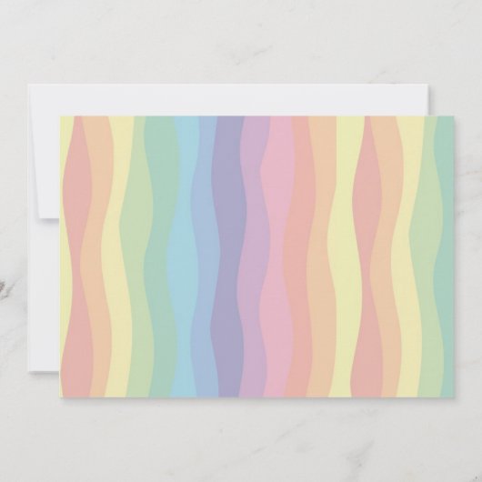 フォトガーリー誕生日招待状レインボーキッズ 招待状 (裏面)