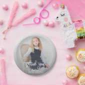 フォトガールエレガント金ゴールドクロス《キリスト教》洗礼式や命名式 ペーパープレート (パーティー)