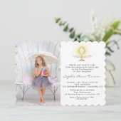 フォトガールエレガント金ゴールドチャリスガール確認 招待状 (スタンド正面)