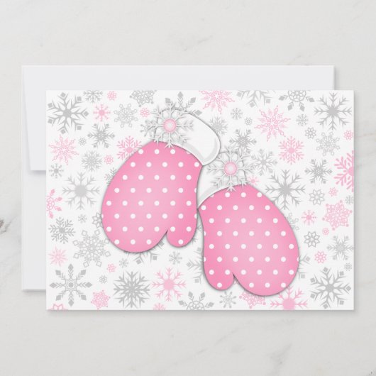 フォトガールズウィンターワンダーランド誕生日パーティー 招待状 (裏面)