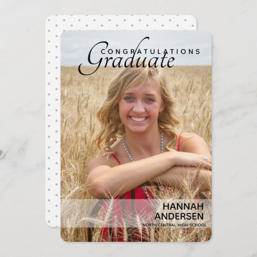 フォトガールズ卒業パーティー招待状の追加 案内状 (正面/裏面)