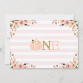 フォトガールズ素朴秋カボチャ1st誕生日 招待状 (裏面)