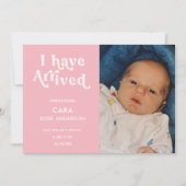 フォトガールベビー誕生のお知らせ 案内状 (正面)