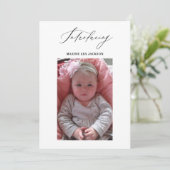 フォトガール誕生のお知らせカード 招待状 (スタンド正面)