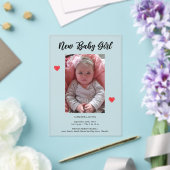 フォトガール誕生曇りアクリルの告知カード アクリル招待状 (インサイチュ (ウェディング))