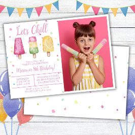 フォトガール 夏 リラックス アイスキャンディー 誕生日 招待状