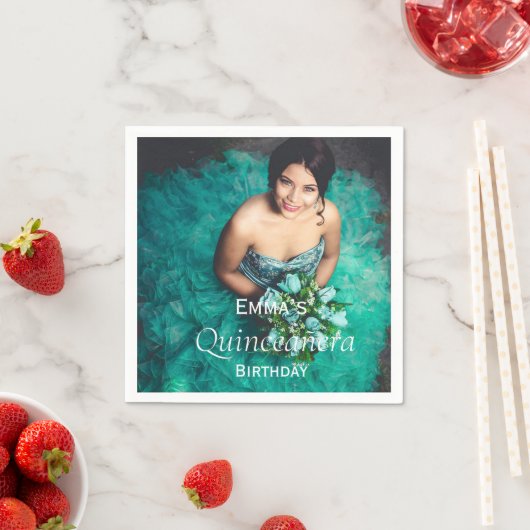 フォトキエレガントンセアニラ誕生日パーティー スタンダードカクテルナプキン (インサイチュ)