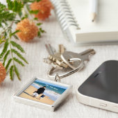 フォトキカスタムーお気に入りのチェインと文字 キーホルダー (側面)