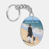 フォトキカスタムーチェインと文字 キーホルダー (正面左)