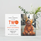 フォトキッズとハロウィーンカボチャ2nd誕生日 招待状 (スタンド正面)
