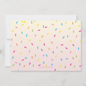 フォトキッズパーティー招待状レトロアイスクリームコーンピンク 招待状 (裏面)