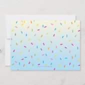 フォトキッズパーティー招待状レトロアイスクリームコーンブルー 招待状 (裏面)