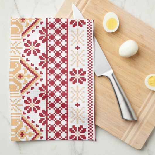 フォトキパーソナライズされたッチンタオル キッチンタオル (四つ折り)