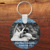 フォトキパーソナライズされたーチェイン素朴Tinパネルシル キーホルダー (正面)