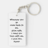 フォトキパーソナライズされたーチェーンとメッセーカスタムジ キーホルダー (裏面)