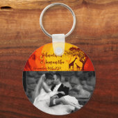 フォトキパーソナライズされたーチェーンアフリカンサファリギラフ キーホルダー (正面)