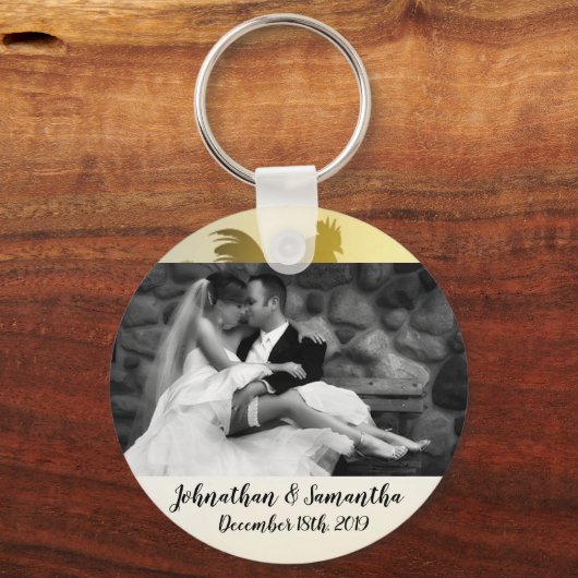 フォトキパーソナライズされたーチェーンサニーモーニングファーム キーホルダー (正面)