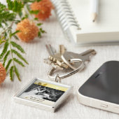 フォトキパーソナライズされたーチェーンサニーモーニングファーム キーホルダー (側面)