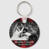 フォトキパーソナライズされたーチェーンレッドバッファロープリッドベア キーホルダー (正面)