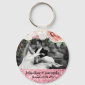 フォトキパーソナライズされたーチェーン幾何学園バラ キーホルダー (正面)