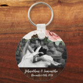 フォトキパーソナライズされたーチェーン幾何学園バラ キーホルダー (正面)