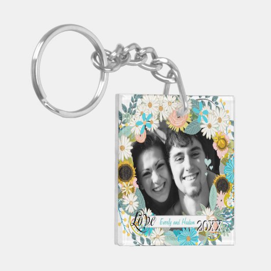 フォトキパーソナライズされたーチェーン キーホルダー (正面左)