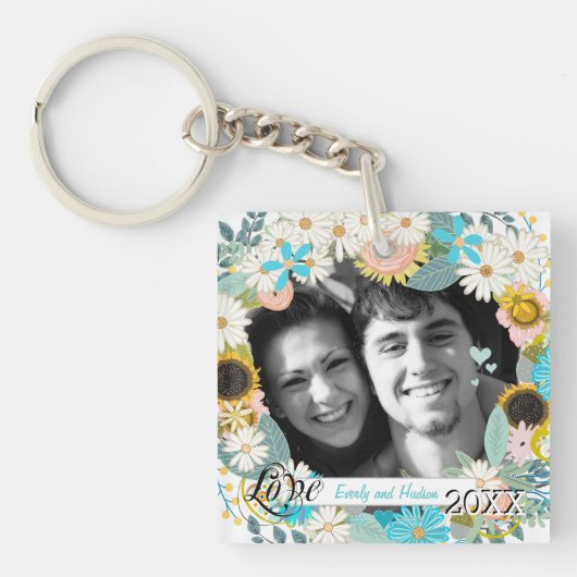 フォトキパーソナライズされたーチェーン キーホルダー (正面)