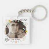 フォトキパーソナライズされたーチェーン キーホルダー (裏面)