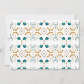 フォトキモダンカラフルャッシュルームベイビーシャワー 招待状 (裏面)