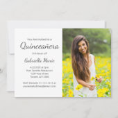 フォトキモダンンセアニラエレガントグレイタイポグラフィ 招待状 (正面)