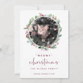 フォトキャット付きペットのクリスマスカードリース シーズンカード (正面)