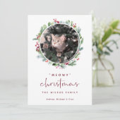 フォトキャット付きペットのクリスマスカードリース シーズンカード (スタンド正面)