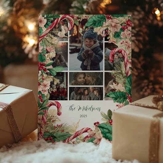 フォトキャンディ素朴ケーンクリスマスパーティー シーズンカード