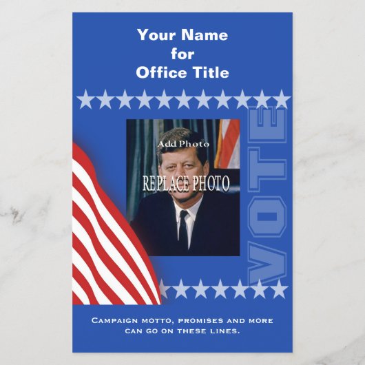 フォトキャンペーンの政治的テンプレートの追加 チラシ (裏面)