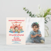 フォトキュートサーカスカーニバルフェスティバル1st誕生日 招待状 (スタンド正面)