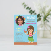 フォトキュートハワイフラガールルアウ(ハワイ式宴会)パーティー 招待状 (スタンド正面)