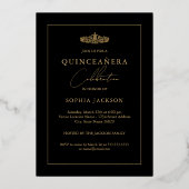 フォトキンセアニェラレッドローズ金ゴールドレース誕生日 箔招待状 (裏面)