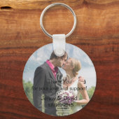 フォトキーパーソナライズされたリング結婚式の引き出物 キーホルダー (正面)