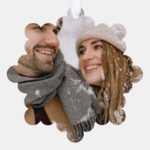 フォトギフトカスタムパーソナライズされた オーナメントカード (裏面)