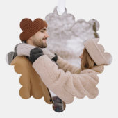 フォトギフトカスタムパーソナライズされた オーナメントカード (正面)