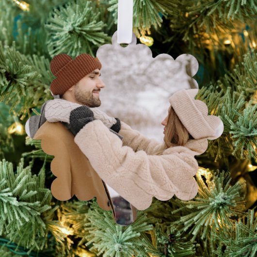 フォトギフトカスタムパーソナライズされた オーナメントカード (インサイチュ (木))