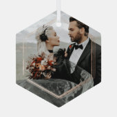 フォトギフトカスタム用ガパーソナライズされたラスオーナメント ガラスオーナメント (裏面)