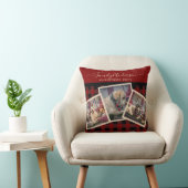 フォトギフトクリスマスバッファロープレイドファミリーツリー クッション (椅子)