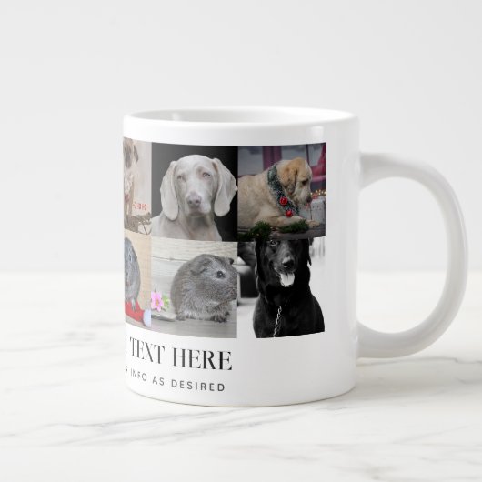 フォトギフトテンプレートファミリーフレンドペットカスタム ジャンボコーヒーマグカップ (右)