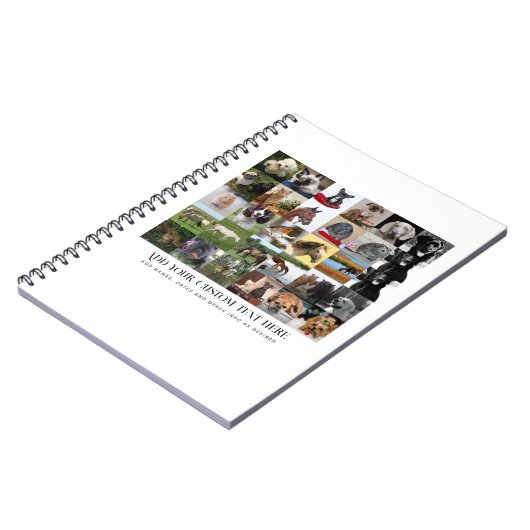 フォトギフトテンプレートファミリーフレンドペットカスタム ノートブック (左側)