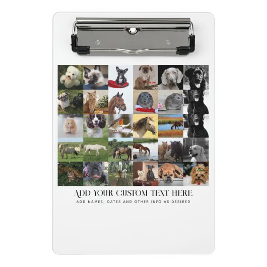 フォトギフトテンプレートファミリーフレンドペットカスタム ミニクリップボード (正面)