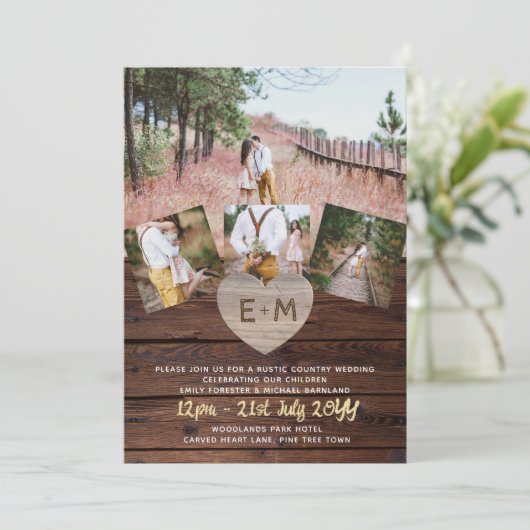 フォトギフトテンプレートファミリーフレンドペットカスタム 招待状 (スタンド正面)